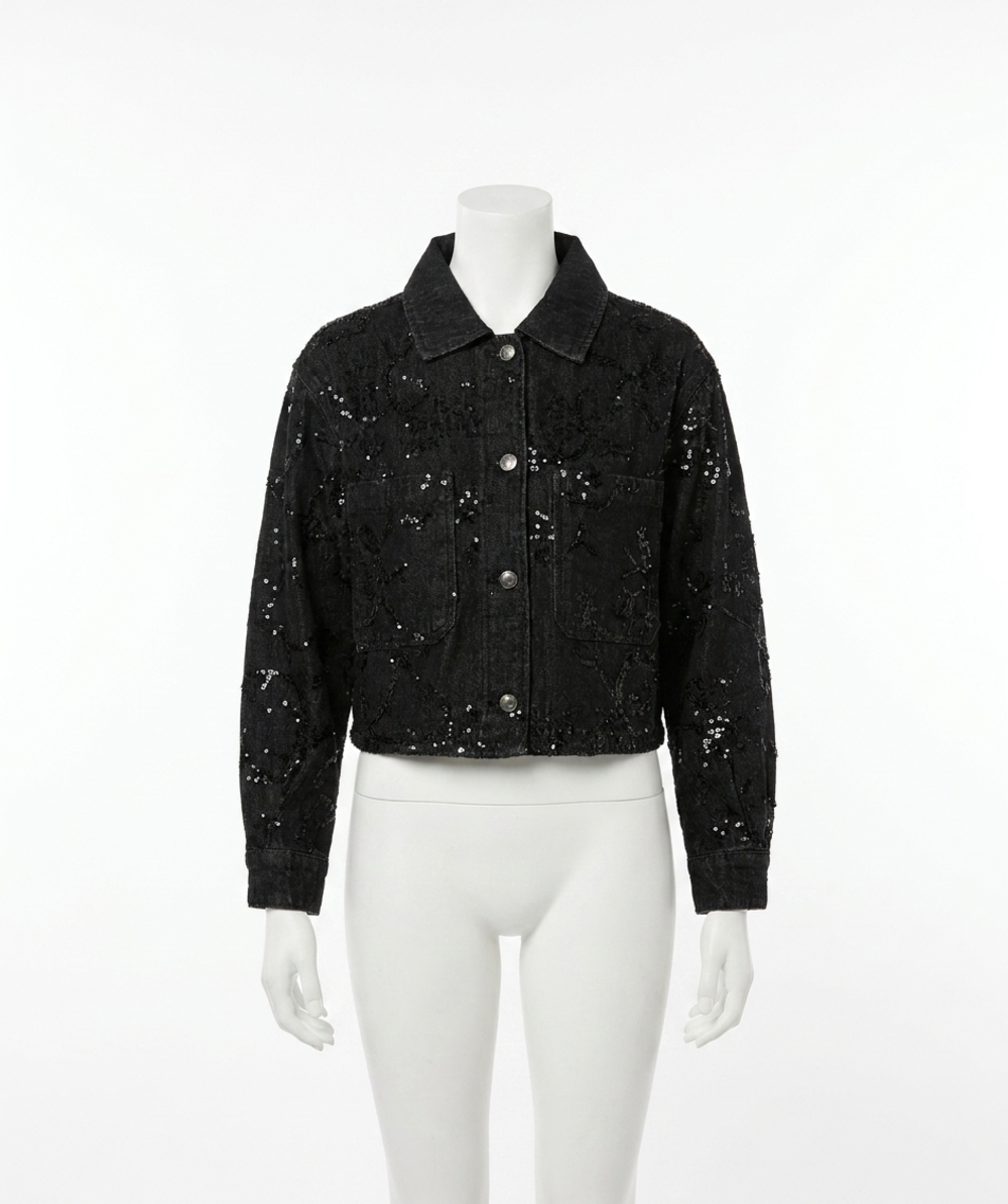 NEW ESQUALO elsie embroidered jacket in black